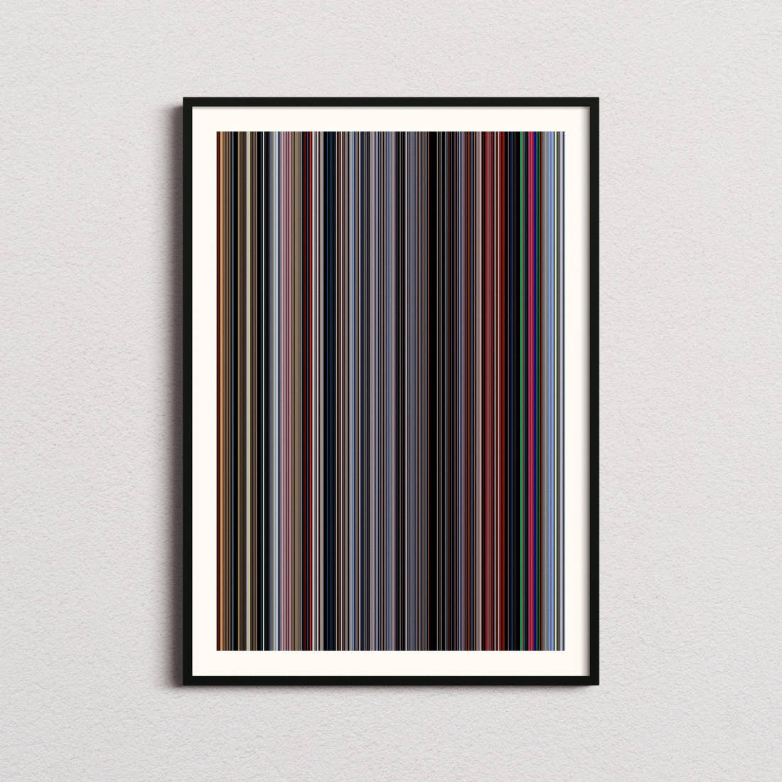2001: A Space Odyssey Movie Barcode Poster - Barcode Only