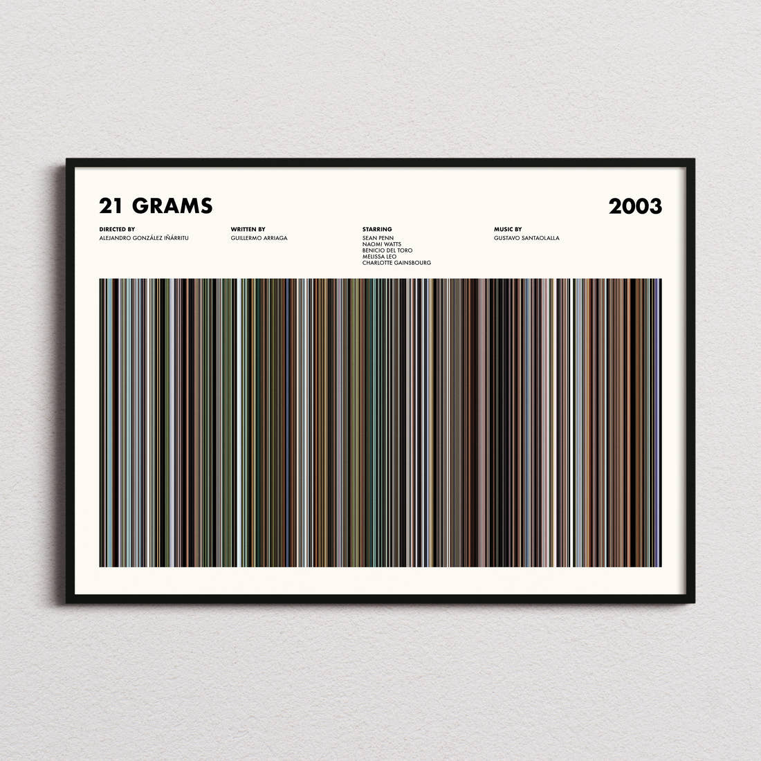 21 Grams Movie Barcode Poster