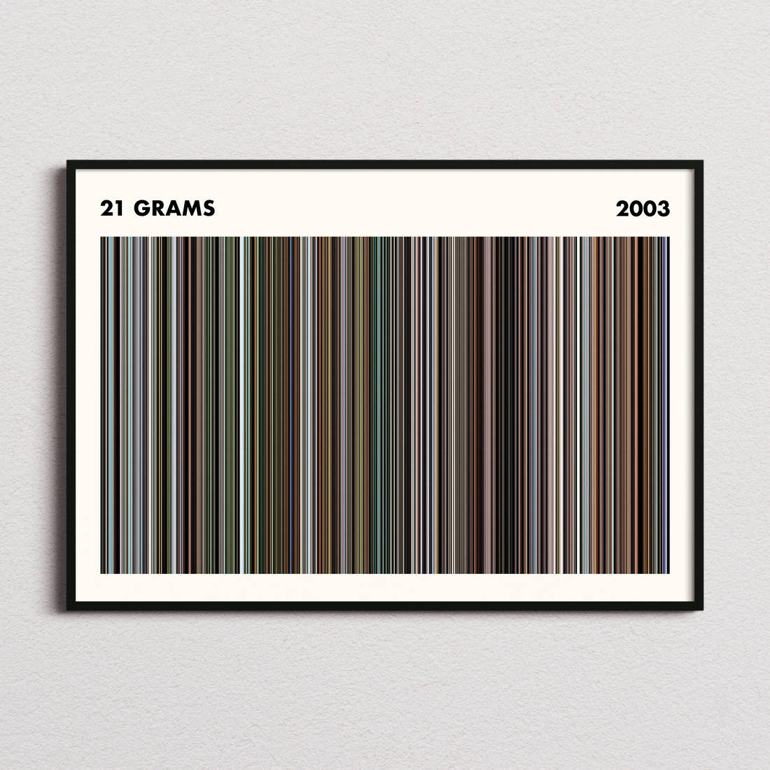 21 Grams Movie Barcode Poster - Simplified
