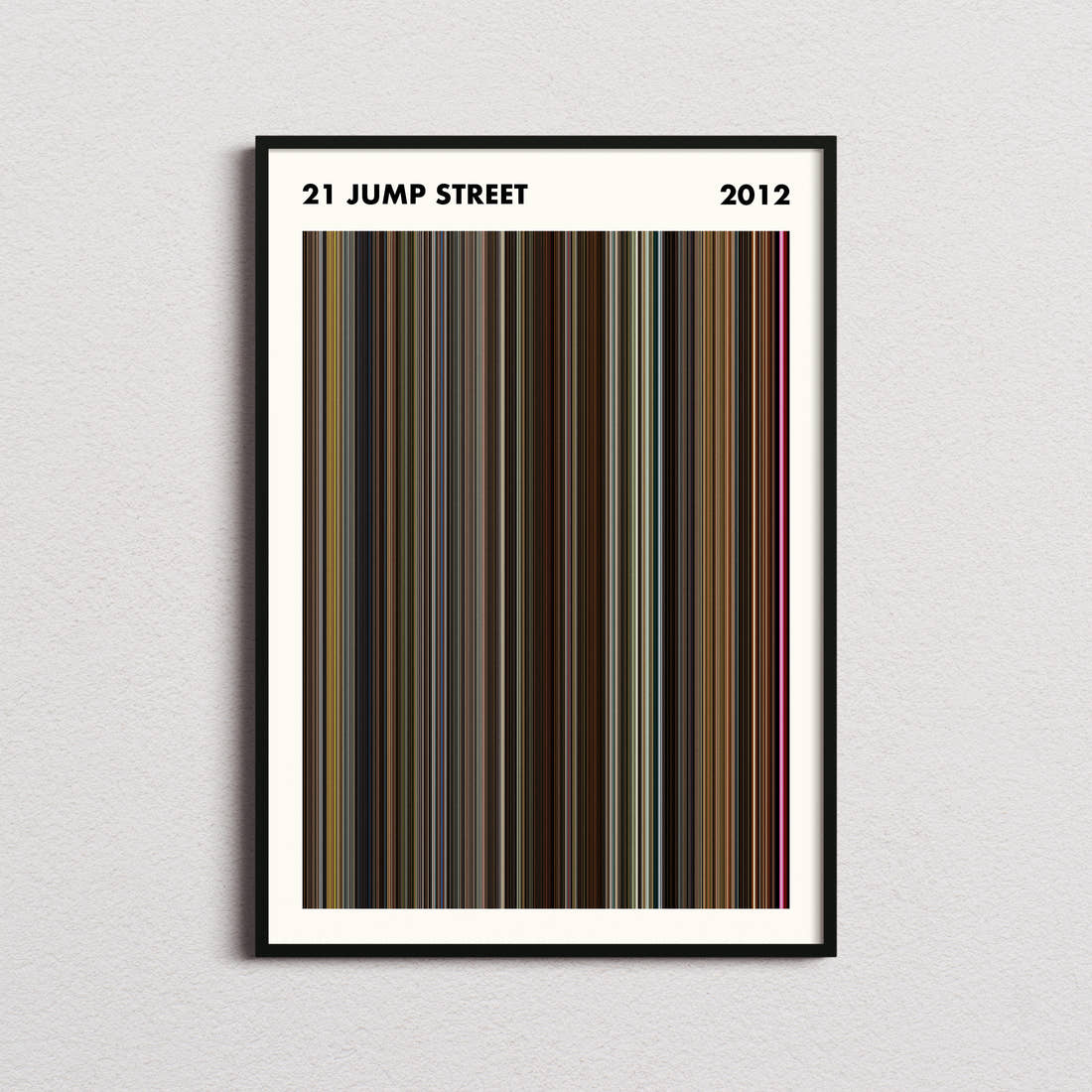 21 Jump Street Movie Barcode Poster - Simplified
