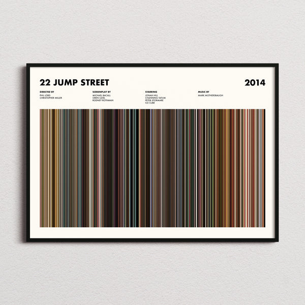 22 Jump Street Movie Barcode Poster