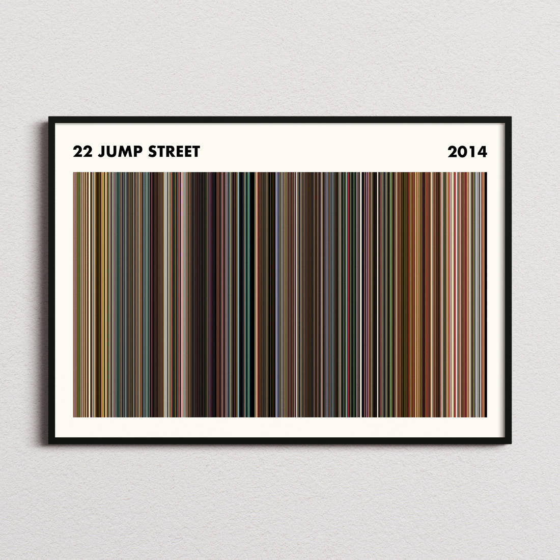 22 Jump Street Movie Barcode Poster - Simplified