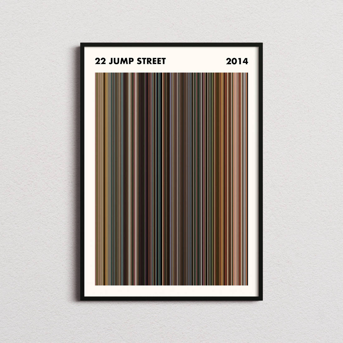 22 Jump Street Movie Barcode Poster - Simplified