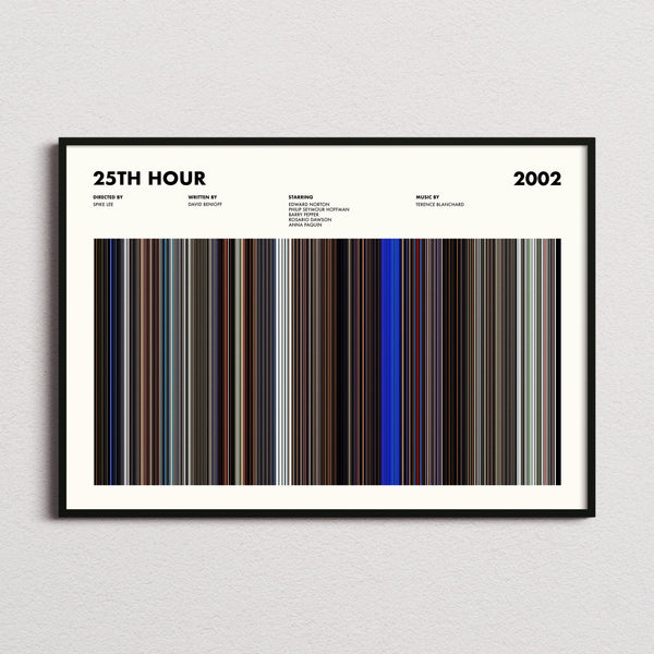 25th Hour Movie Barcode Poster