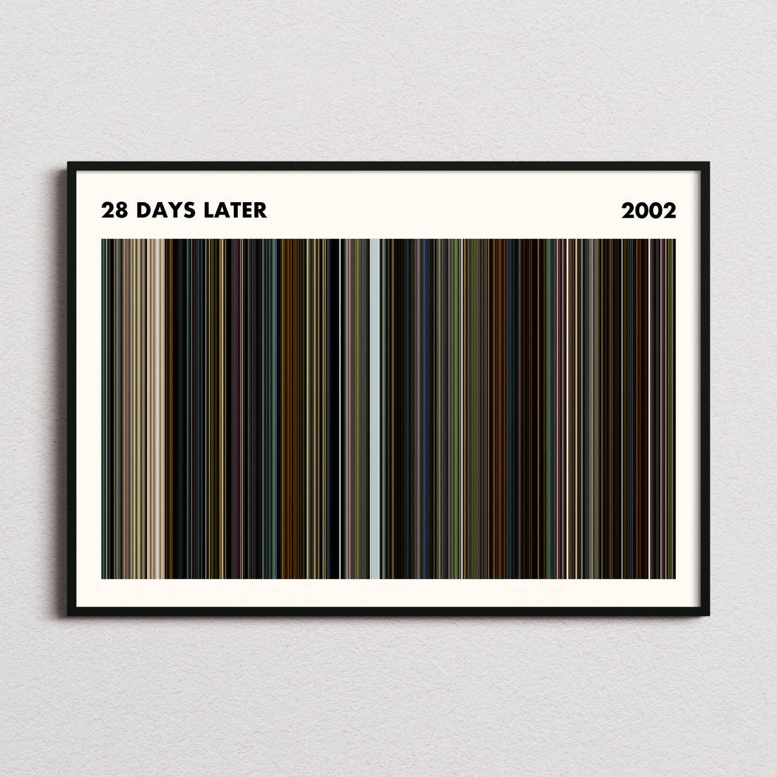 28 Days Later Movie Barcode Poster - Simplified