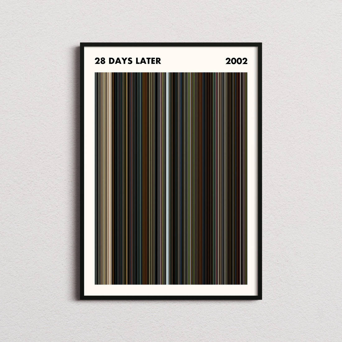 28 Days Later Movie Barcode Poster - Simplified