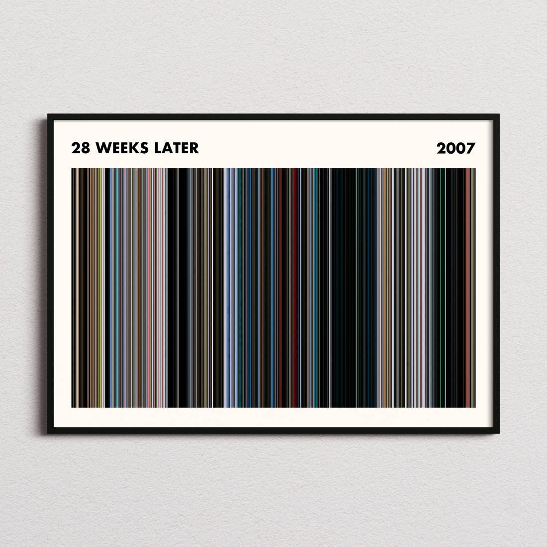 28 Weeks Later Movie Barcode Poster - Simplified