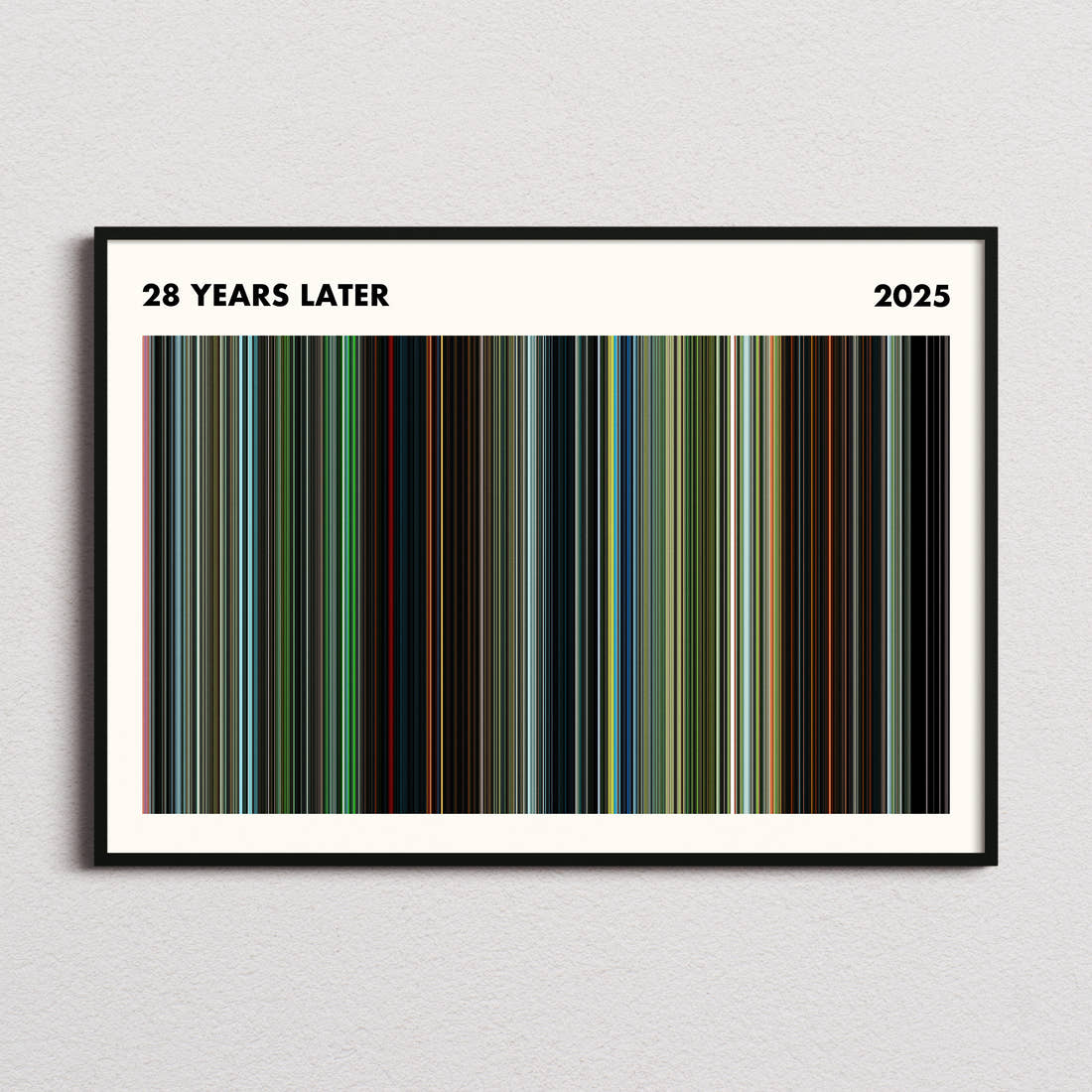28 Years Later Movie Barcode Poster - Simplified