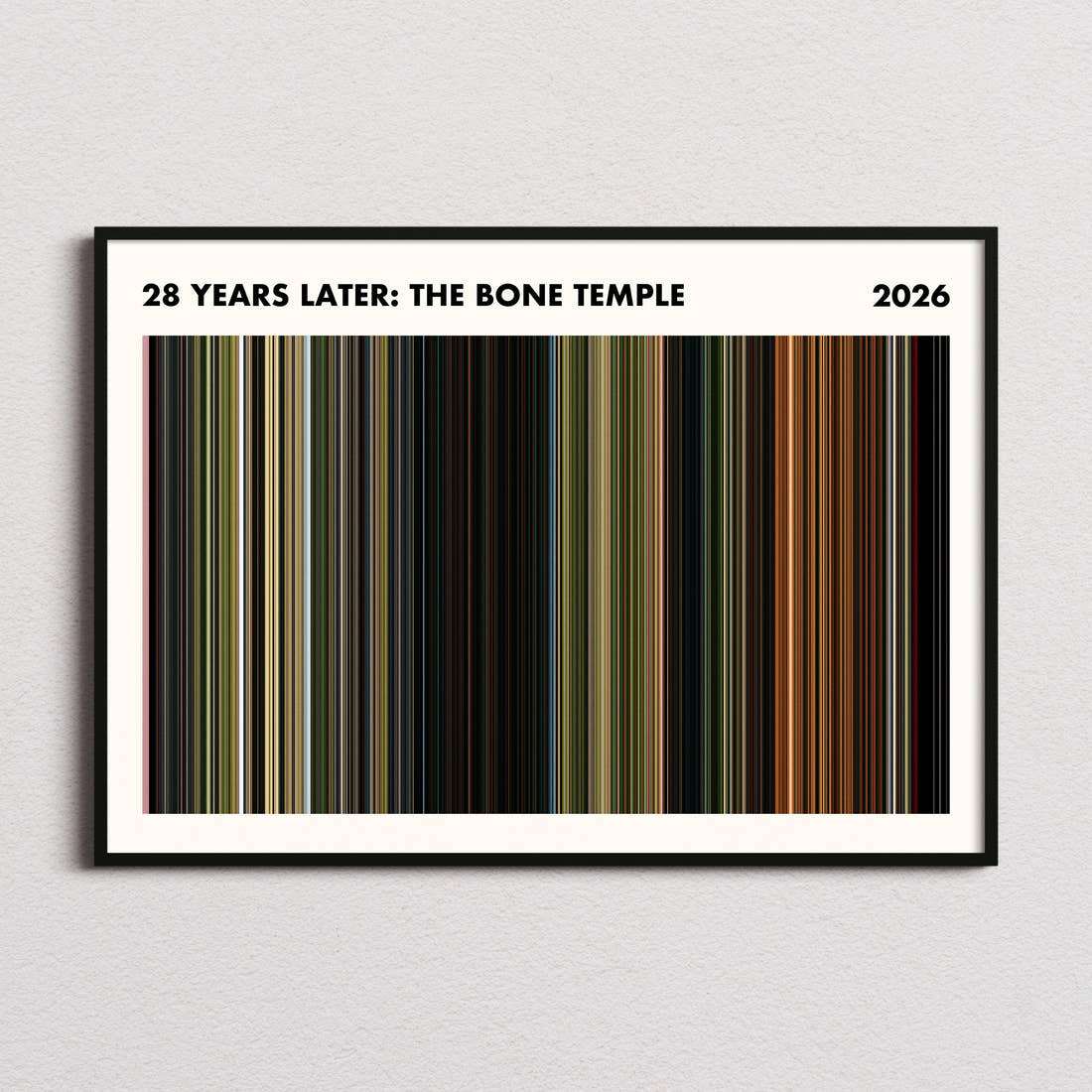 28 Years Later: The Bone Temple Movie Barcode Poster - Simplified