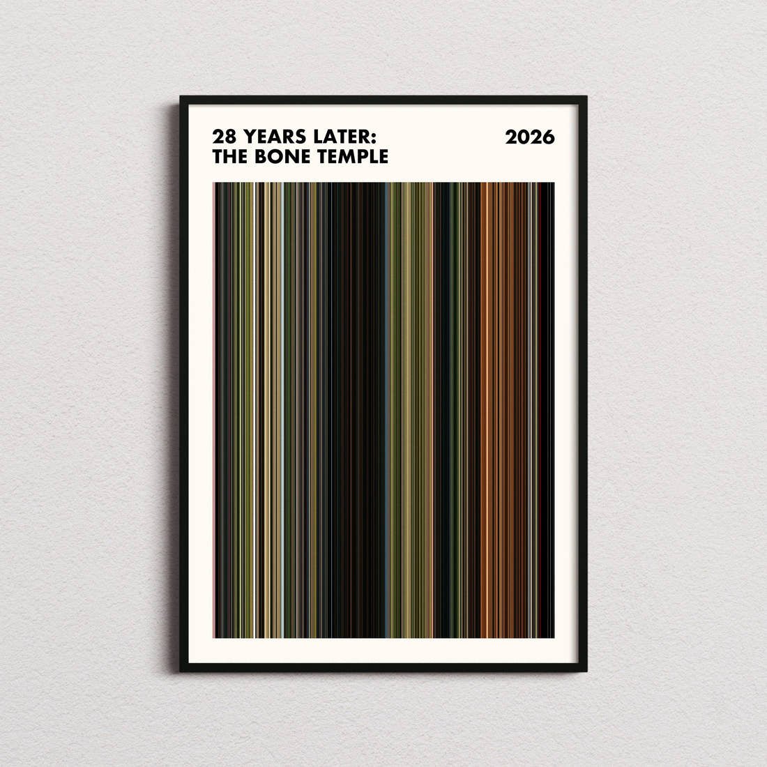 28 Years Later: The Bone Temple Movie Barcode Poster - Simplified