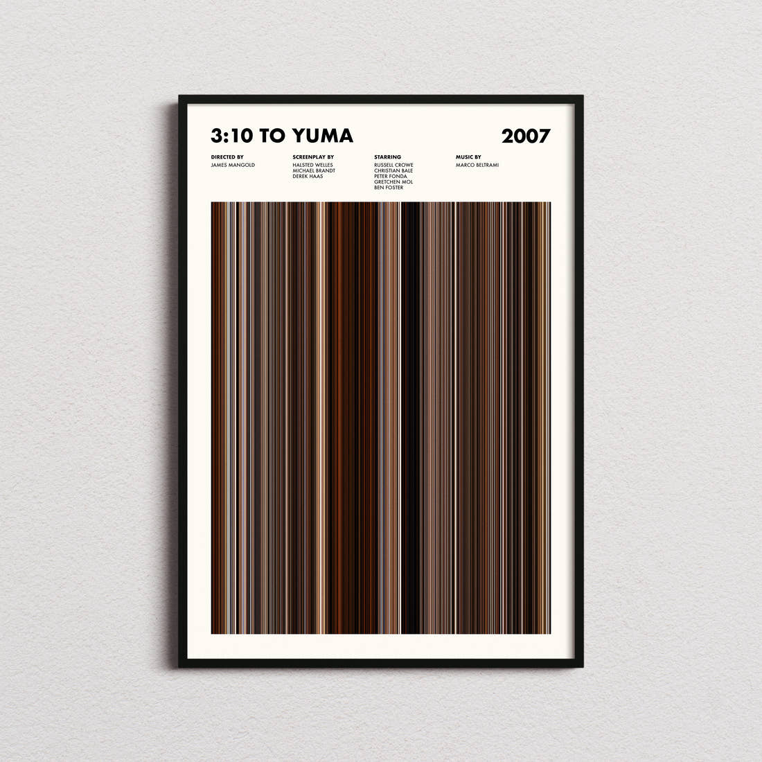 3:10 to Yuma Movie Barcode Poster