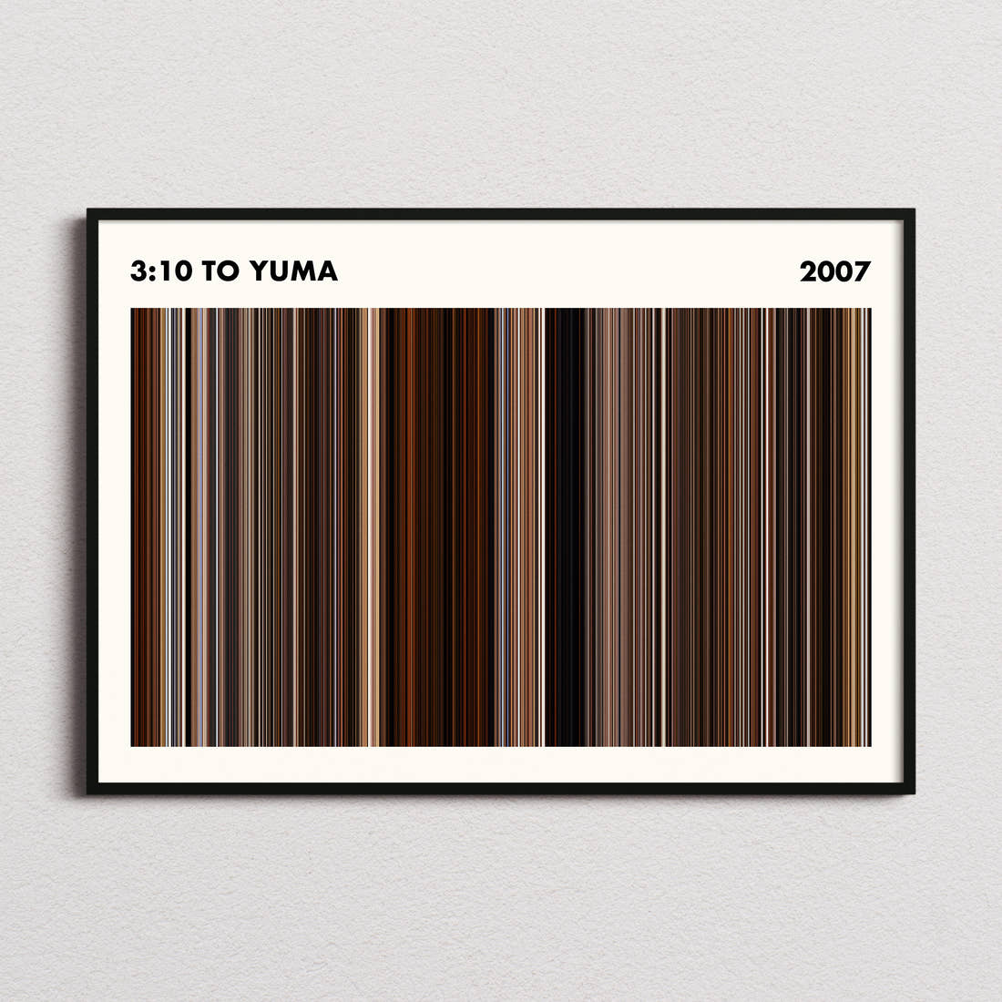 3:10 to Yuma Movie Barcode Poster - Simplified