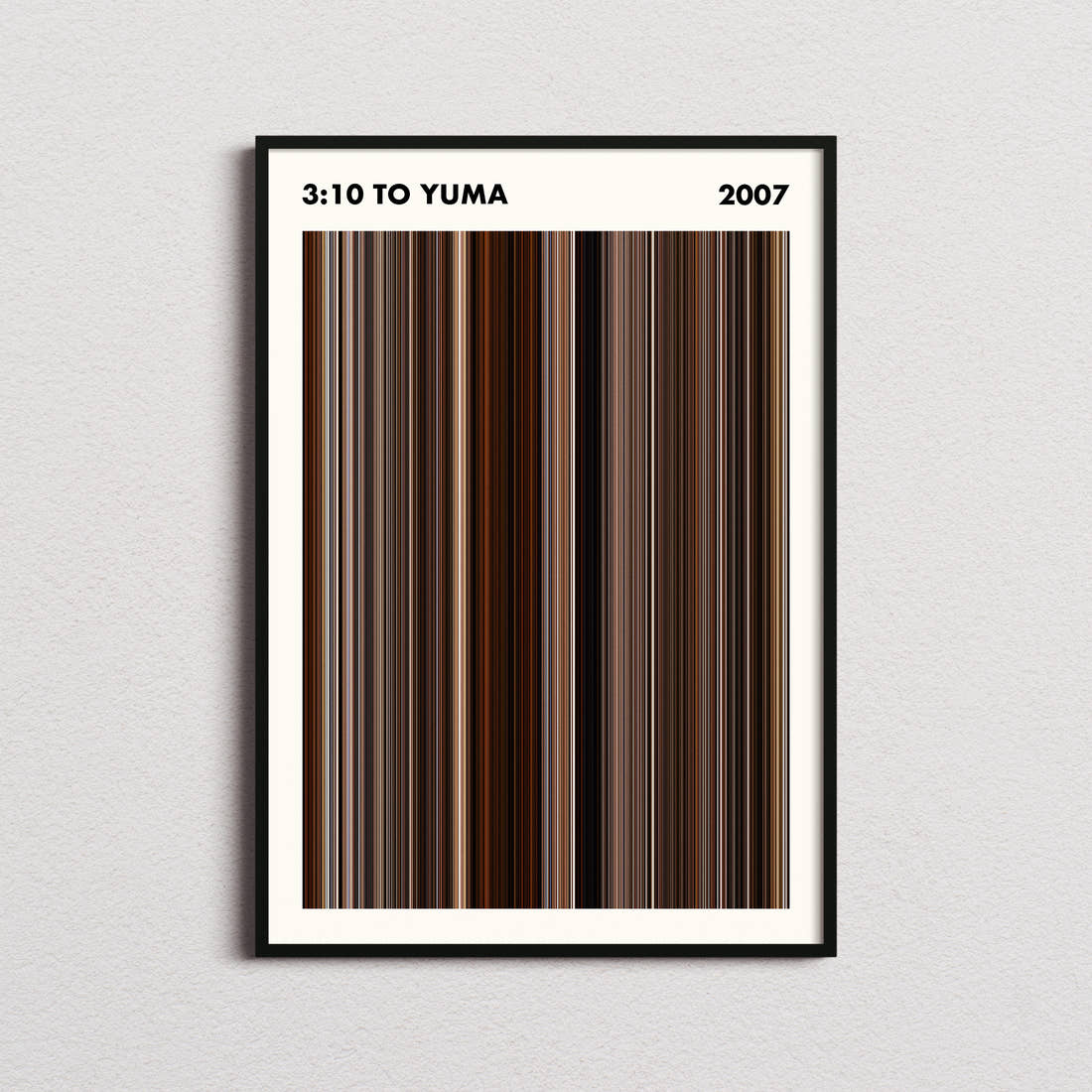 3:10 to Yuma Movie Barcode Poster - Simplified