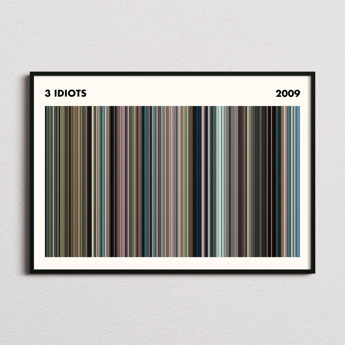 3 Idiots Movie Barcode Poster - Simplified