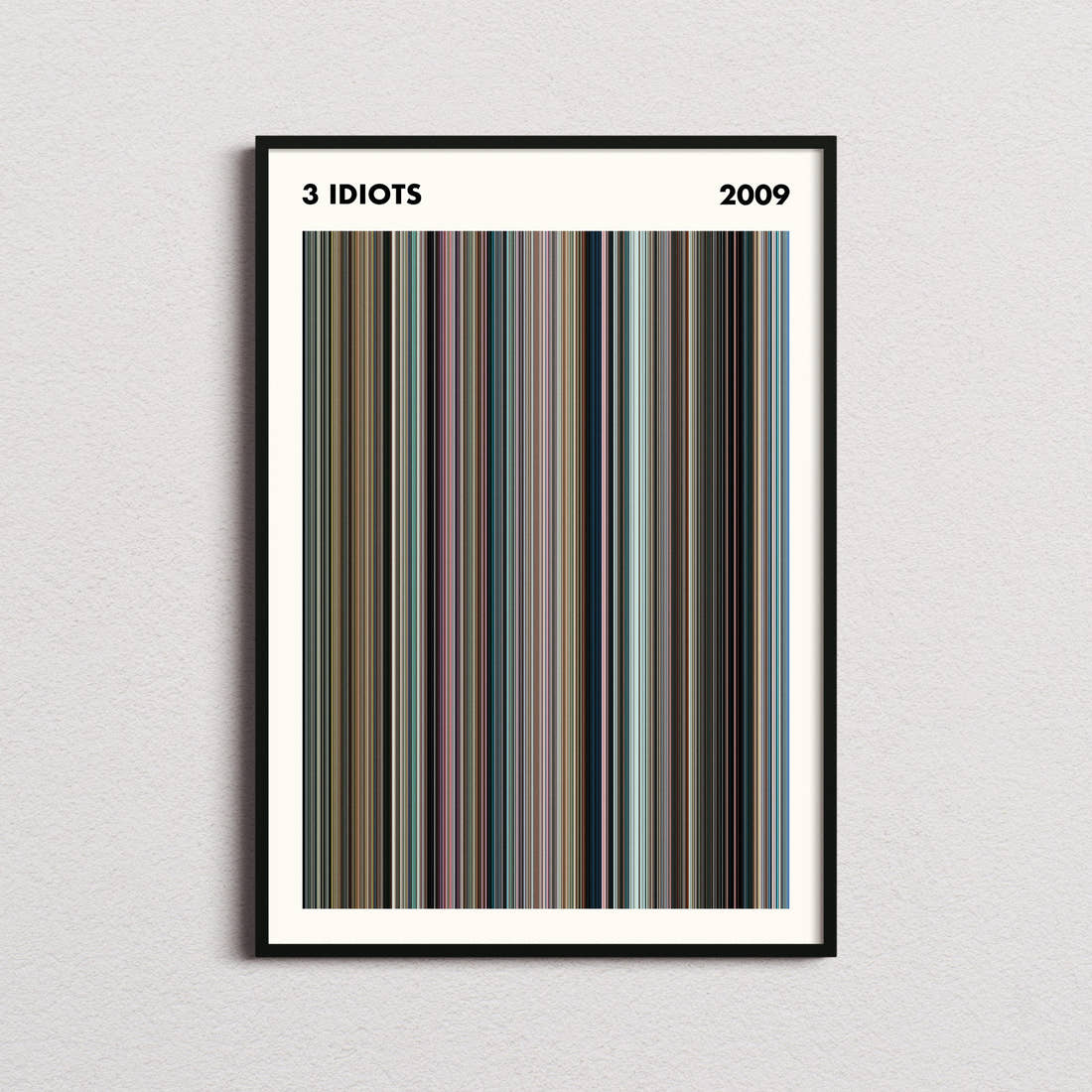 3 Idiots Movie Barcode Poster - Simplified