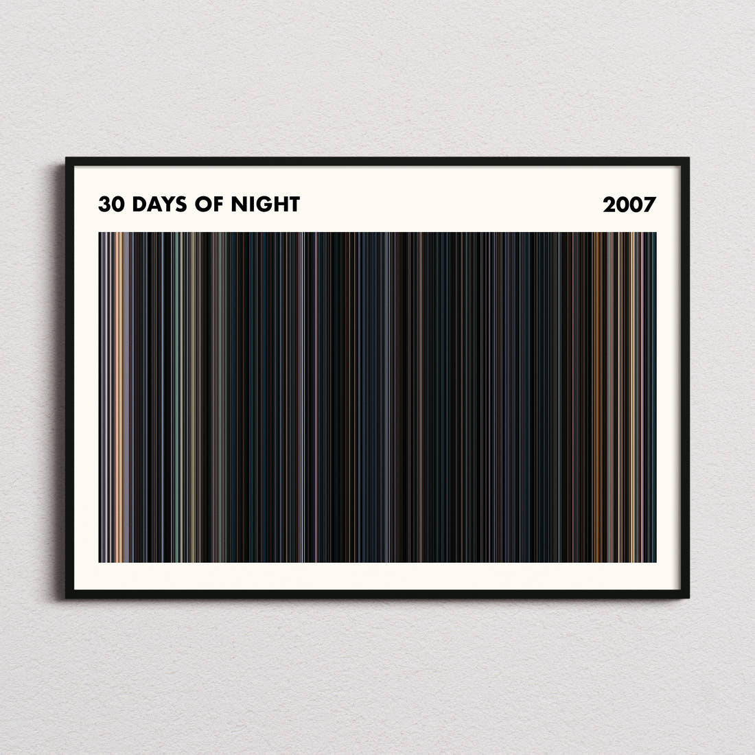 30 Days of Night Movie Barcode Poster - Simplified