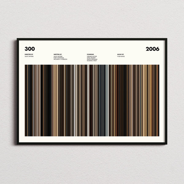 300 Movie Barcode Poster