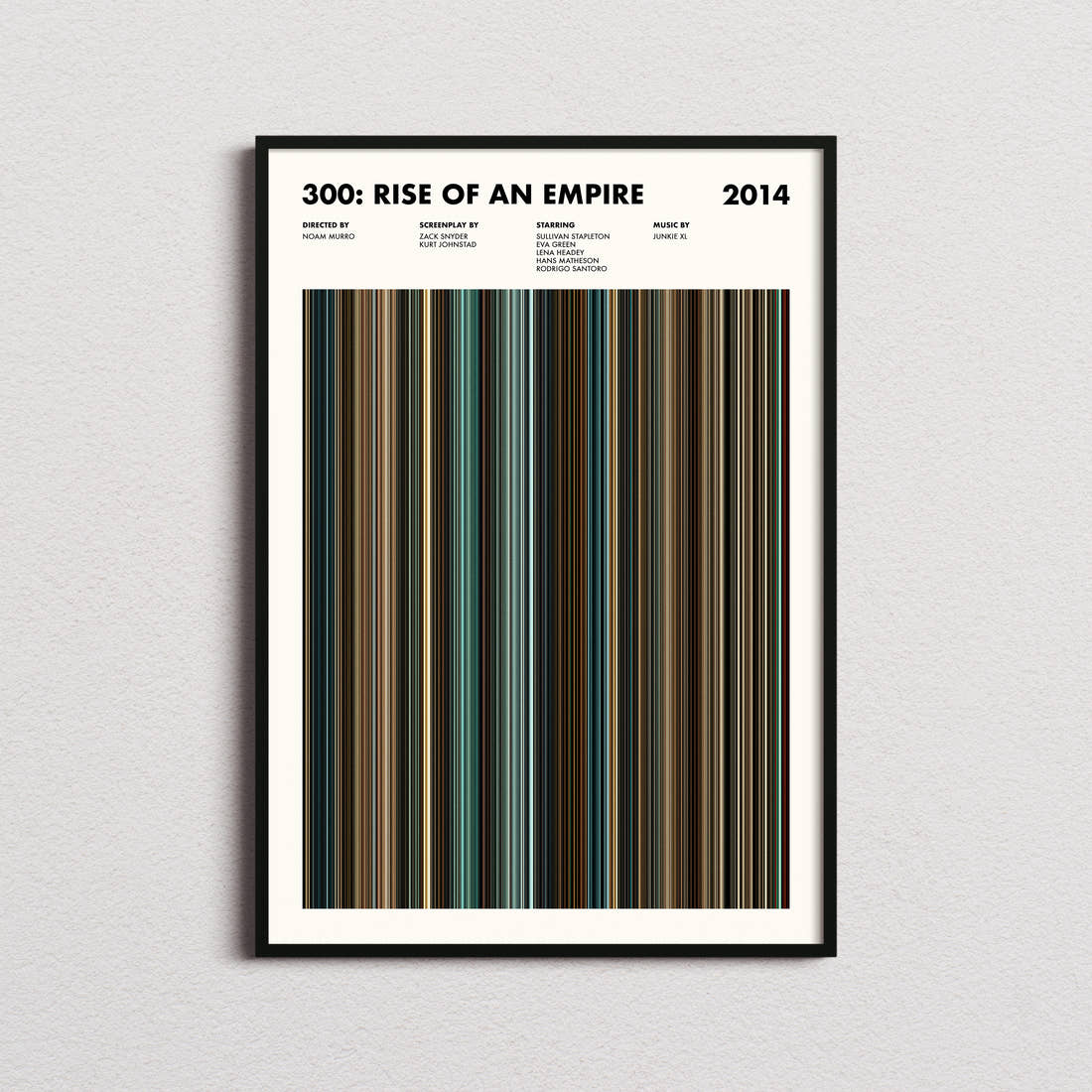 300: Rise of an Empire Movie Barcode Poster