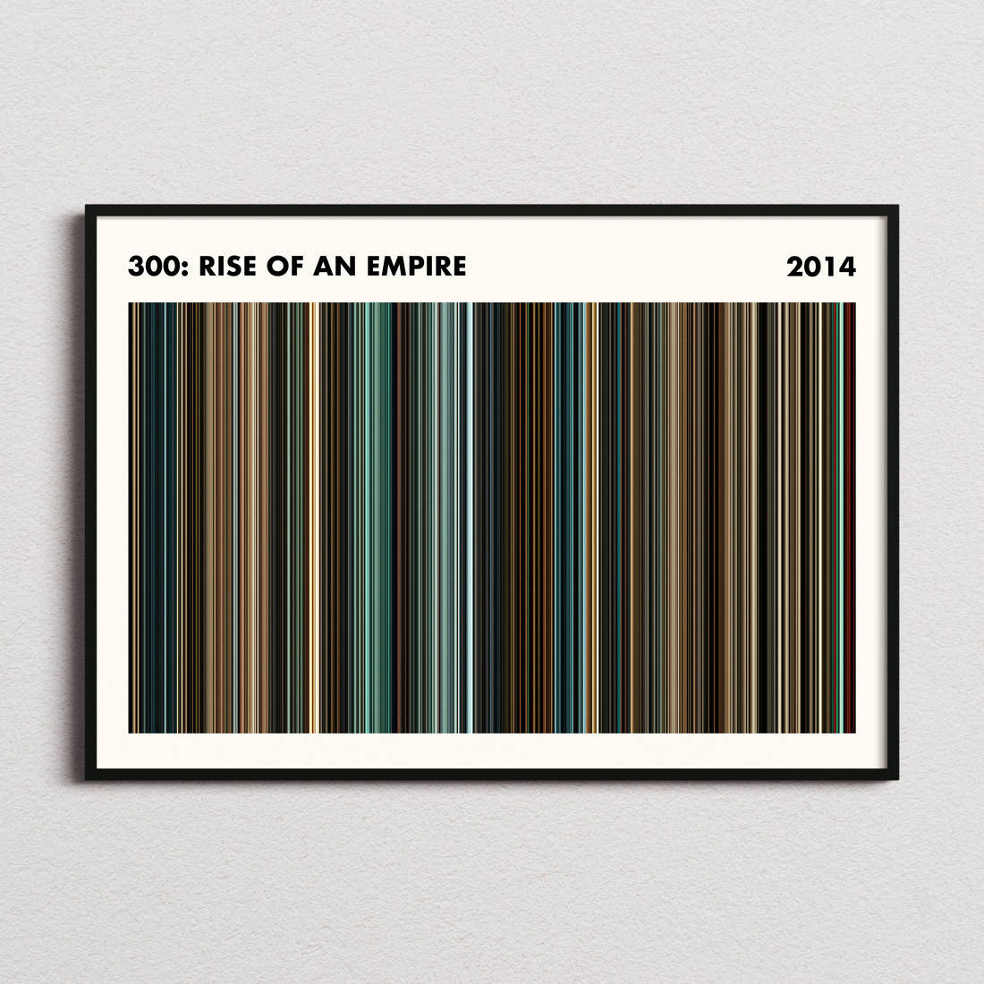 300: Rise of an Empire Movie Barcode Poster - Simplified