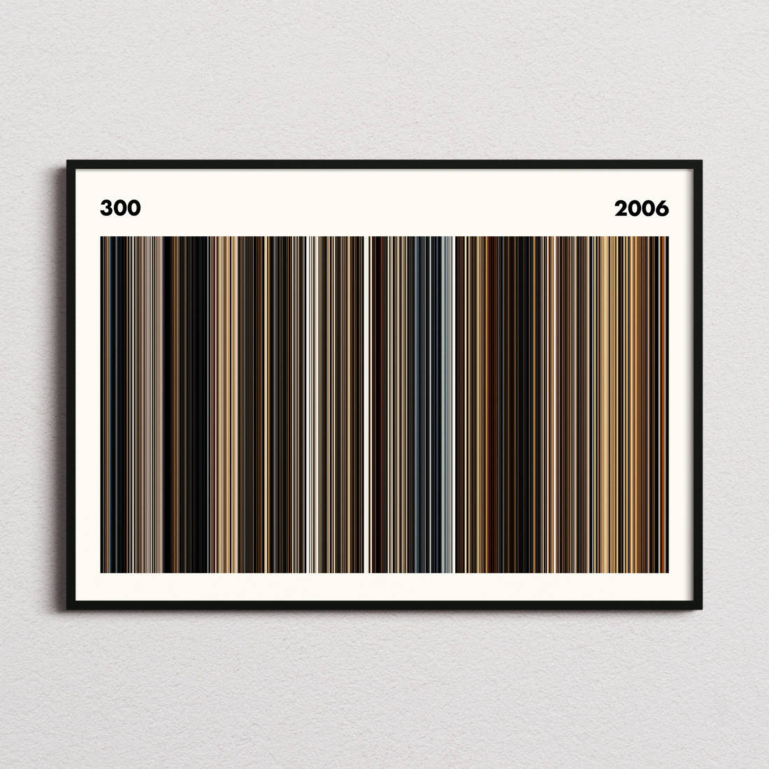 300 Movie Barcode Poster - Simplified