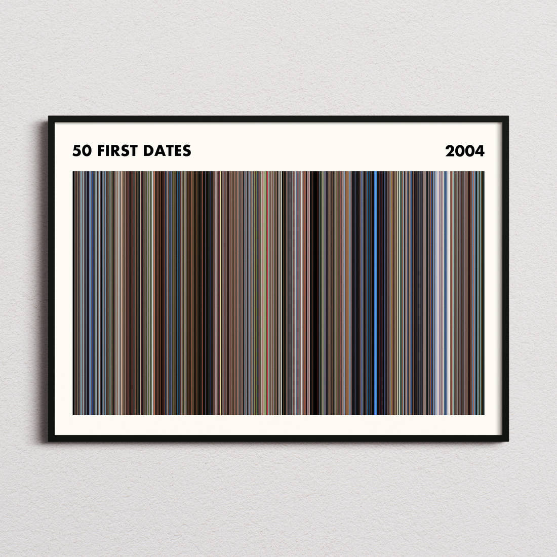 50 First Dates Movie Barcode Poster - Simplified