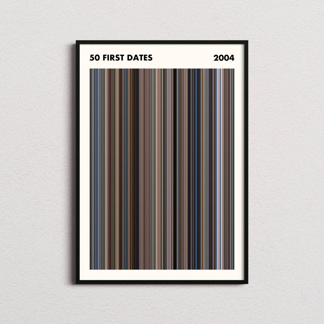 50 First Dates Movie Barcode Poster - Simplified