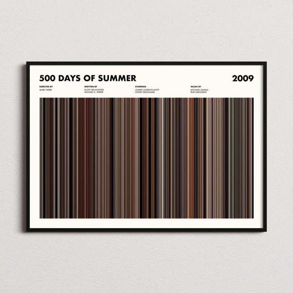 500 Days of Summer Movie Barcode Poster