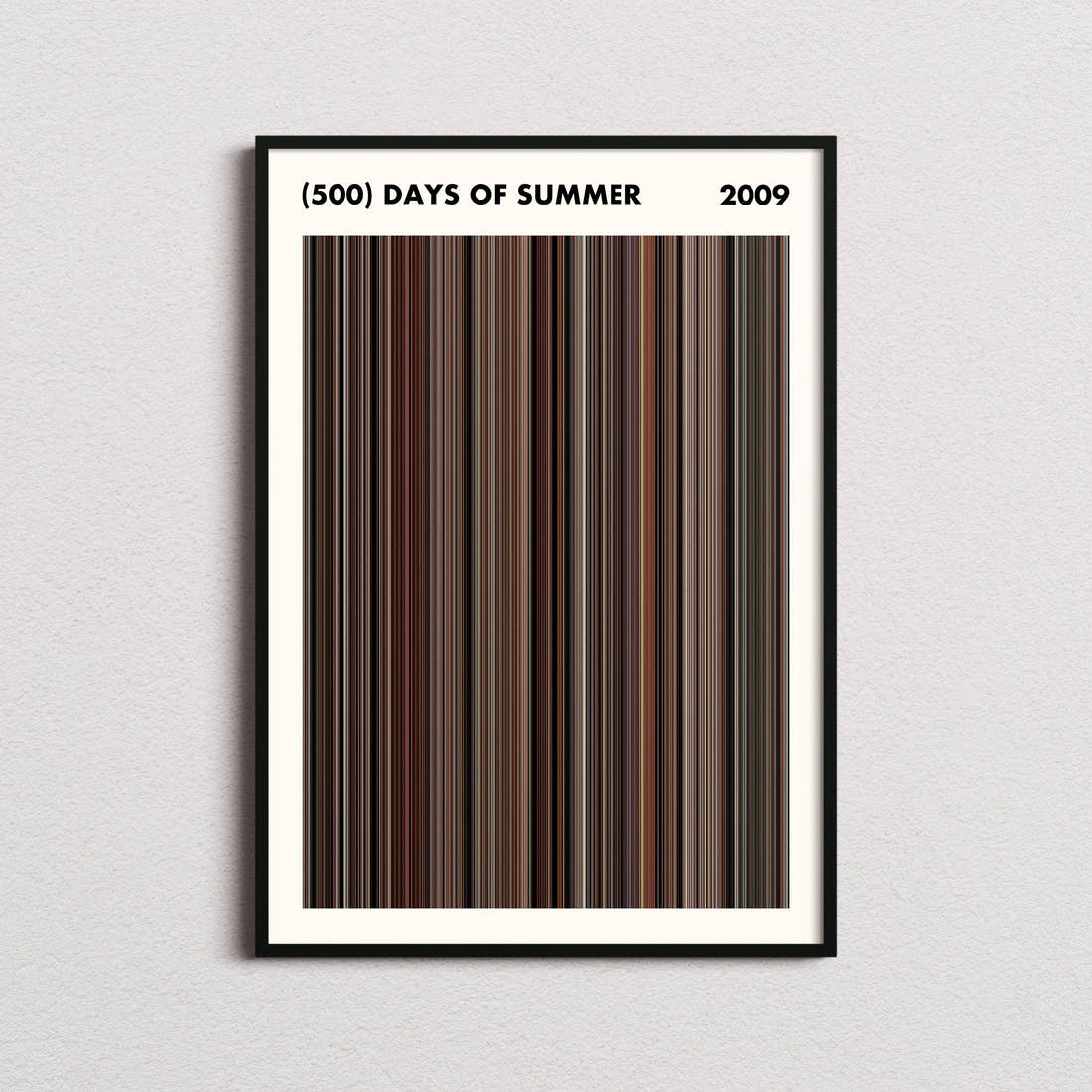 (500) Days of Summer Movie Barcode Poster - Simplified
