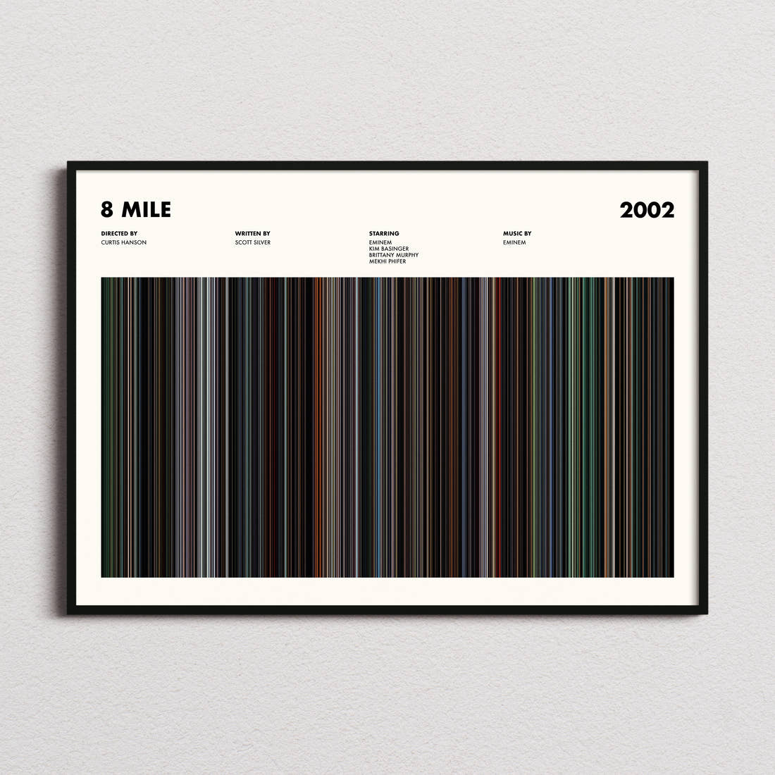 8 Mile Movie Barcode Poster