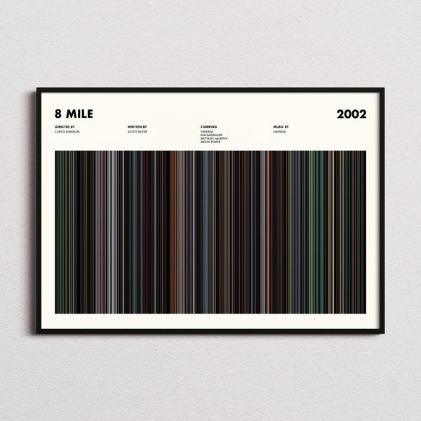 8 Mile Movie Barcode Poster