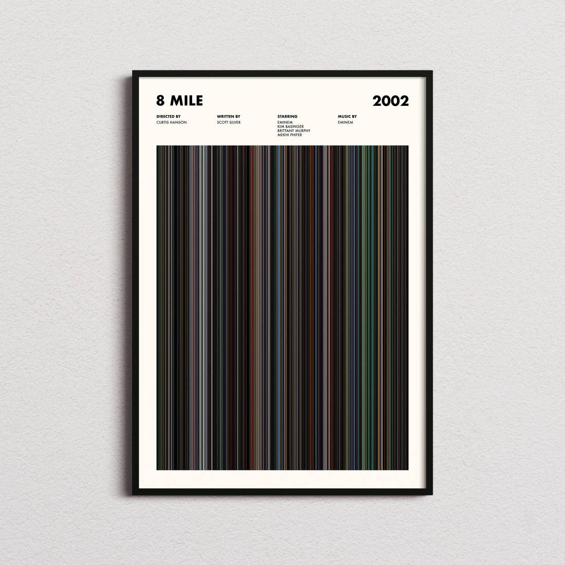 8 Mile Movie Barcode Poster