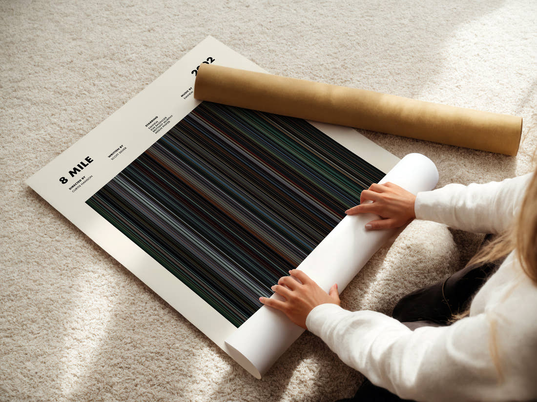 8 Mile Movie Barcode Poster
