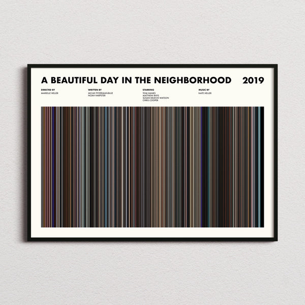 A Beautiful Day in the Neighborhood Movie Barcode Poster