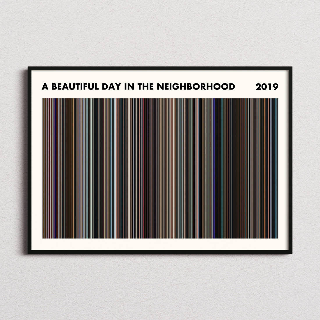 A Beautiful Day in the Neighborhood Movie Barcode Poster - Simplified