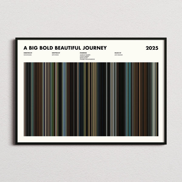 A Big Bold Beautiful Journey Movie Barcode Poster