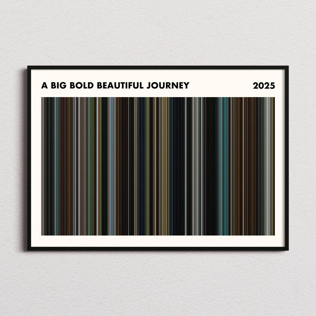 A Big Bold Beautiful Journey Movie Barcode Poster - Simplified