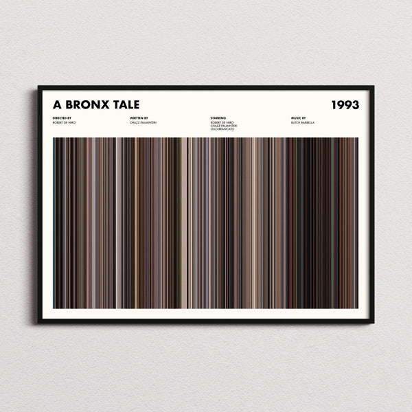 A Bronx Tale Movie Barcode Poster