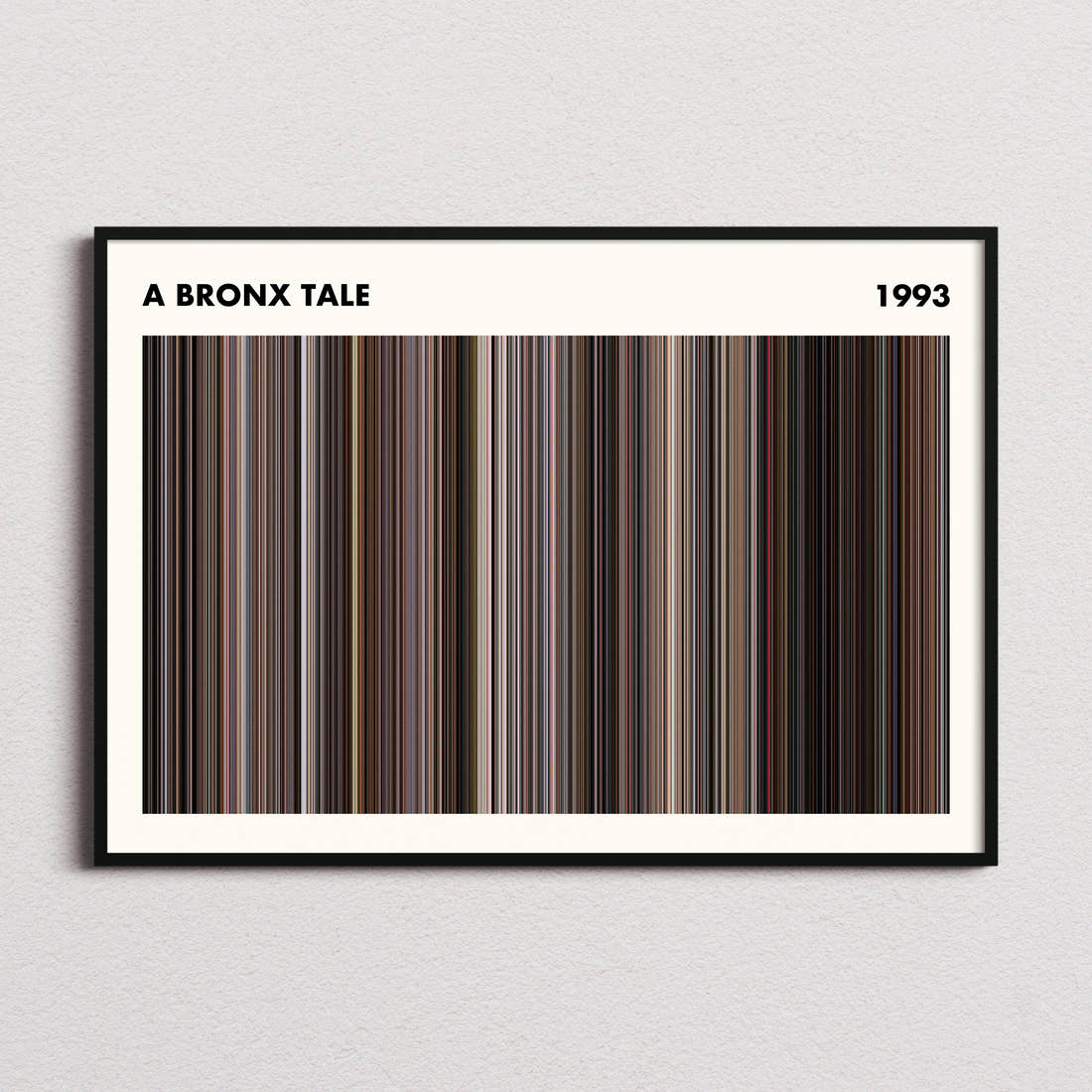 A Bronx Tale Movie Barcode Poster - Simplified