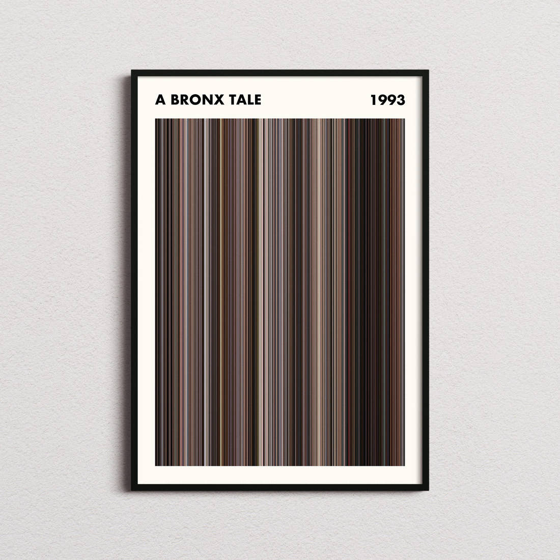 A Bronx Tale Movie Barcode Poster - Simplified
