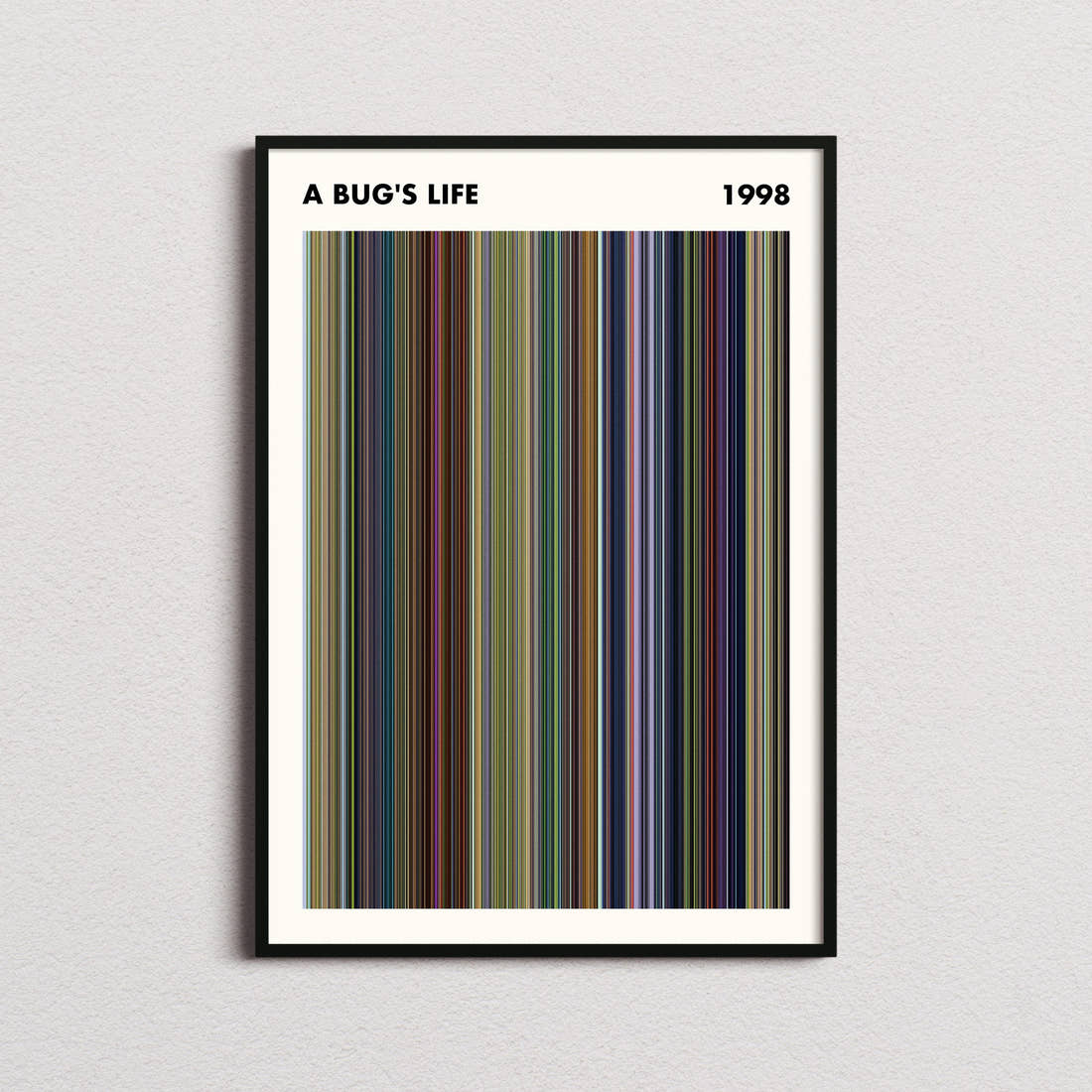 A Bug's Life Movie Barcode Poster - Simplified
