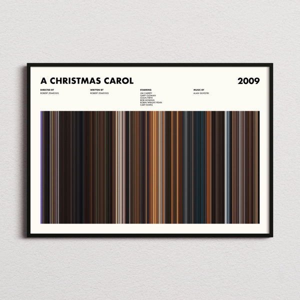 A Christmas Carol 2009 Movie Barcode Poster