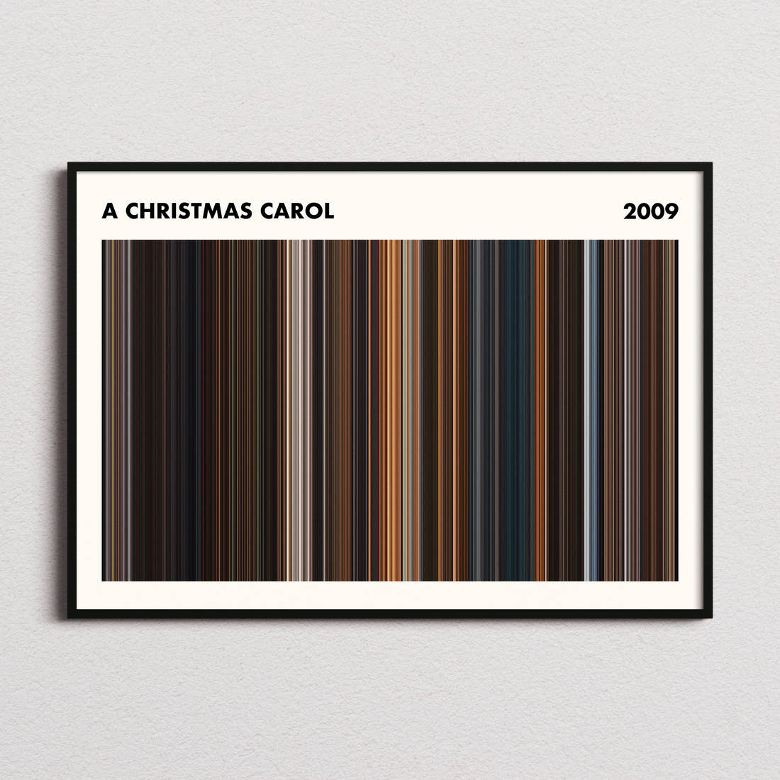 A Christmas Carol Movie Barcode Poster - Simplified