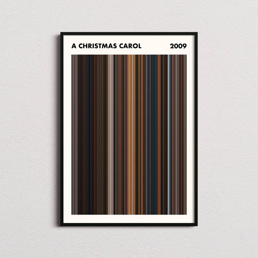 A Christmas Carol Movie Barcode Poster - Simplified