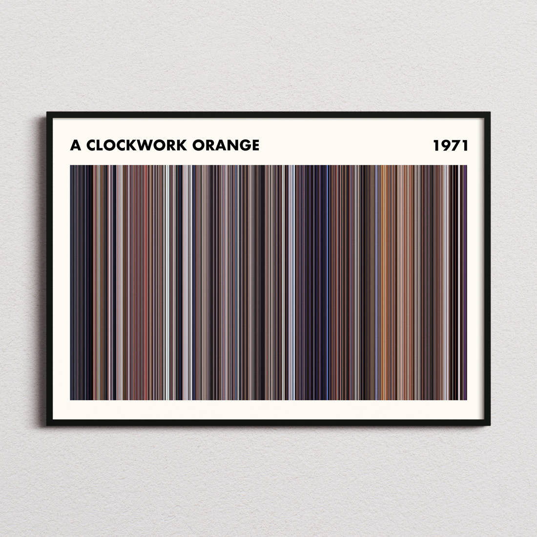 A Clockwork Orange Movie Barcode Poster - Simplified
