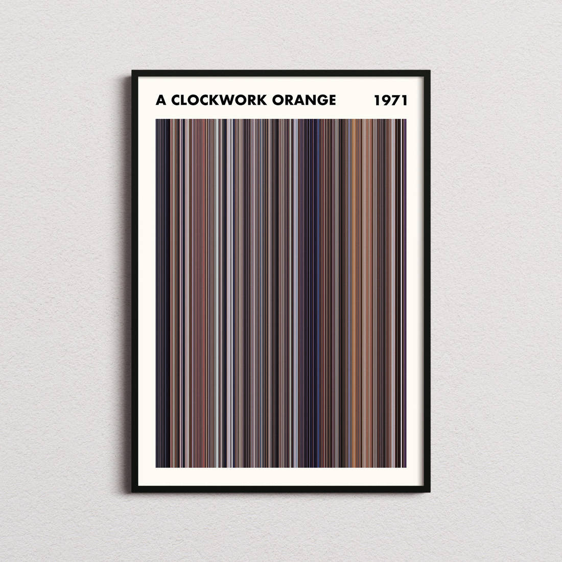 A Clockwork Orange Movie Barcode Poster - Simplified