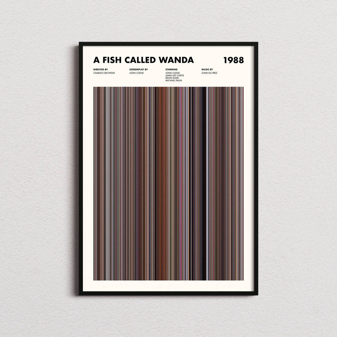 A Fish Called Wanda Movie Barcode Poster