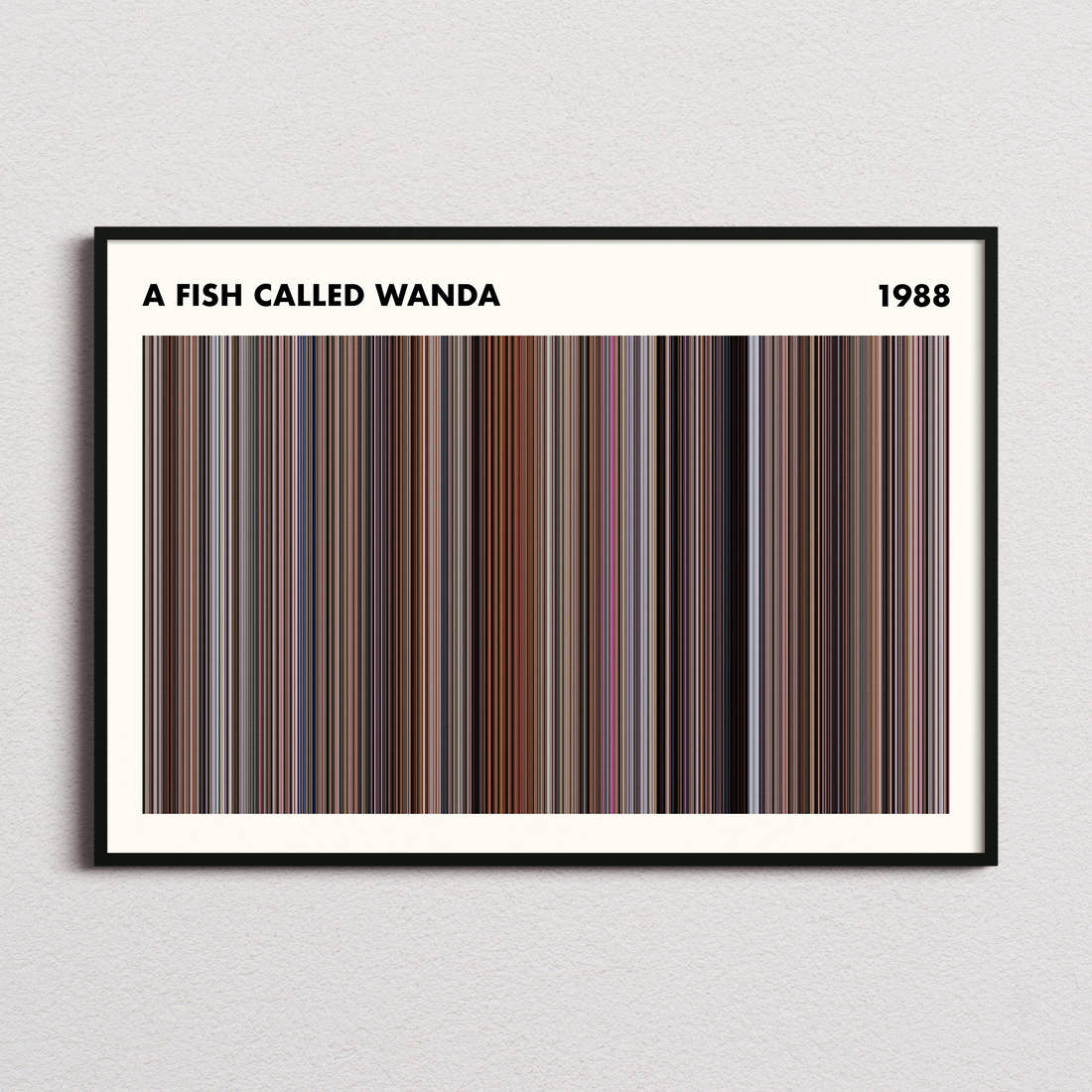 A Fish Called Wanda Movie Barcode Poster - Simplified
