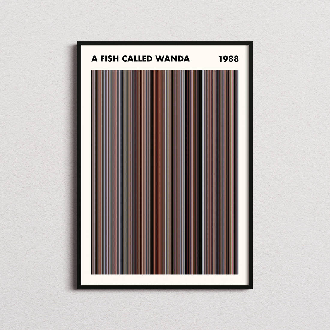 A Fish Called Wanda Movie Barcode Poster - Simplified