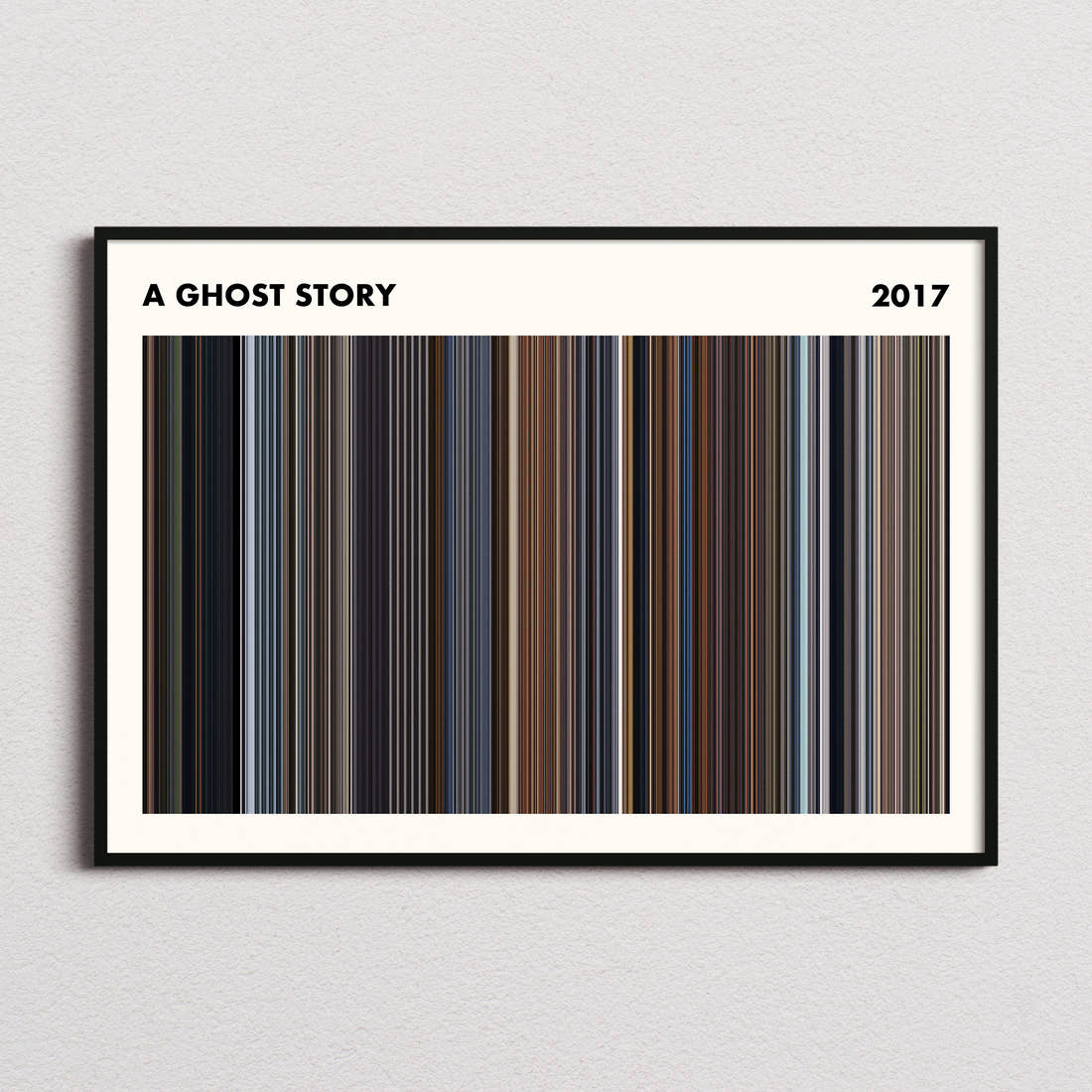 A Ghost Story Movie Barcode Poster - Simplified