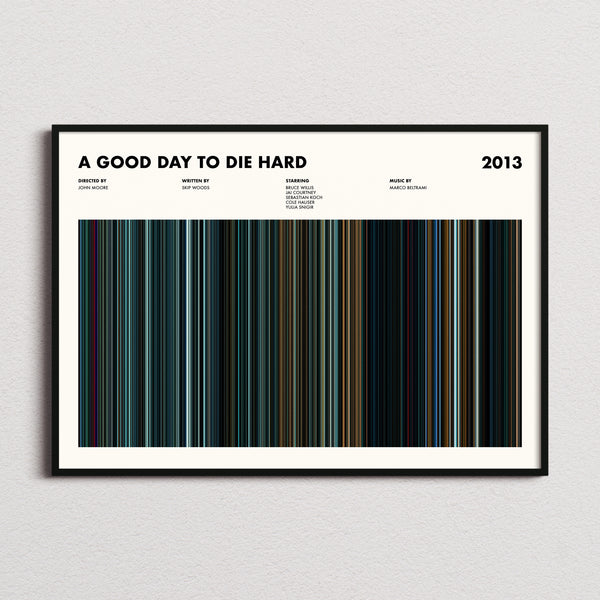 A Good Day to Die Hard Movie Barcode Poster